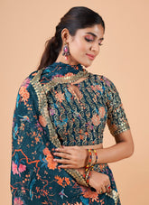 Gorgeous Looking Lehenga Choli in Teal Blue Colour